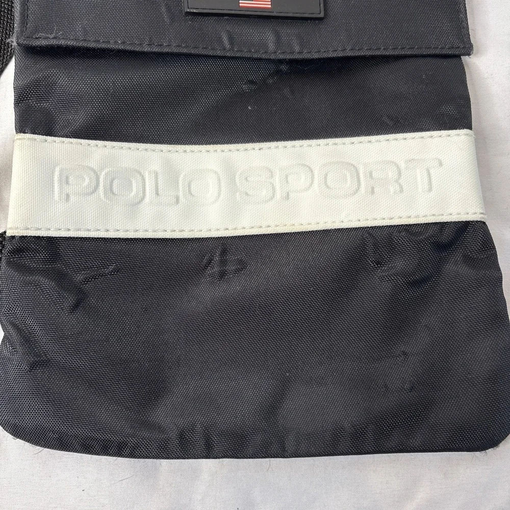 Vintage 90s Y2K Ralph Lauren Polo Sport Crossbody Bag Purse Travel‎ Black